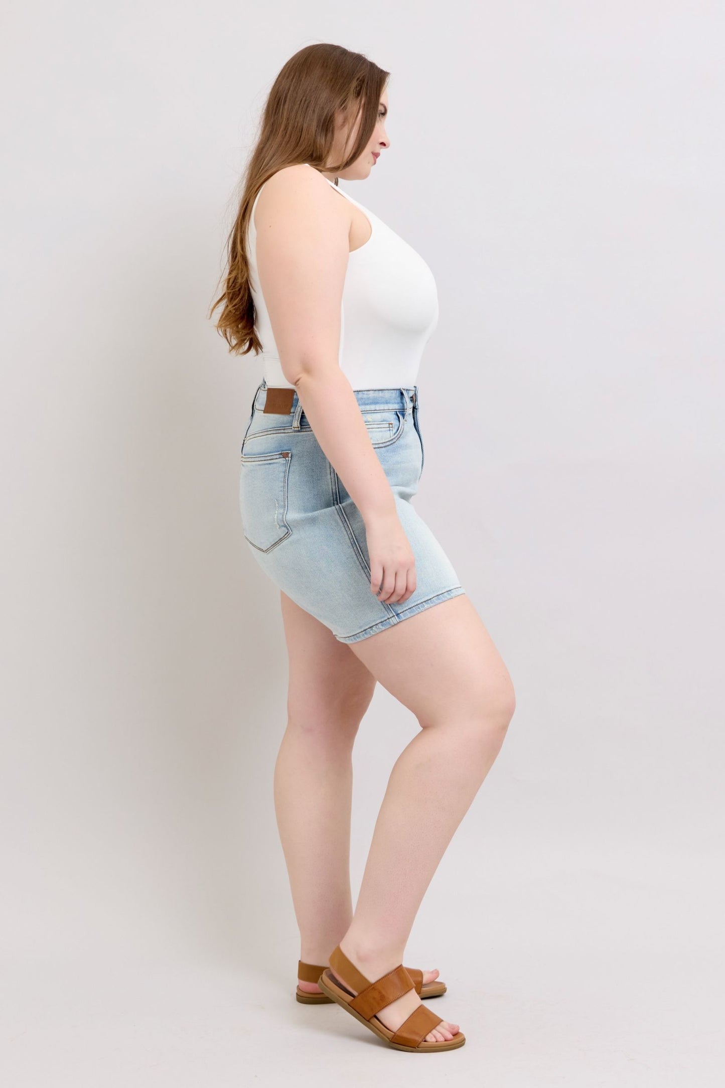 Elara High Rise 2 Button Shorts by Judy Blue