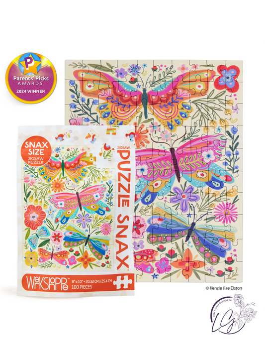 Butterfly Floral 100 Piece Puzzle Snax