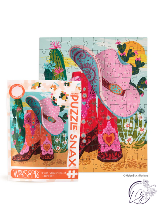 Cowgirl Essentials 100 Piece Puzzle Snax