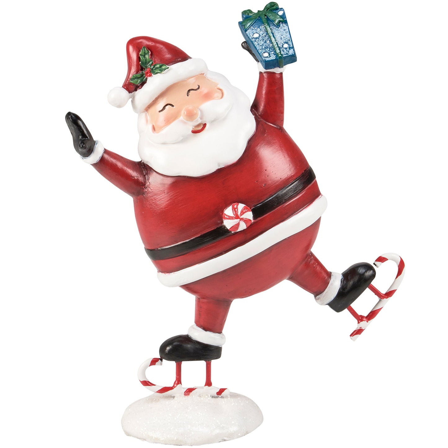 Skating Santa Figurine