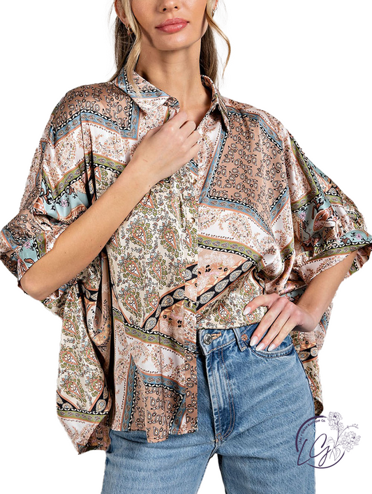 (Sale) Elegant Print Blouse