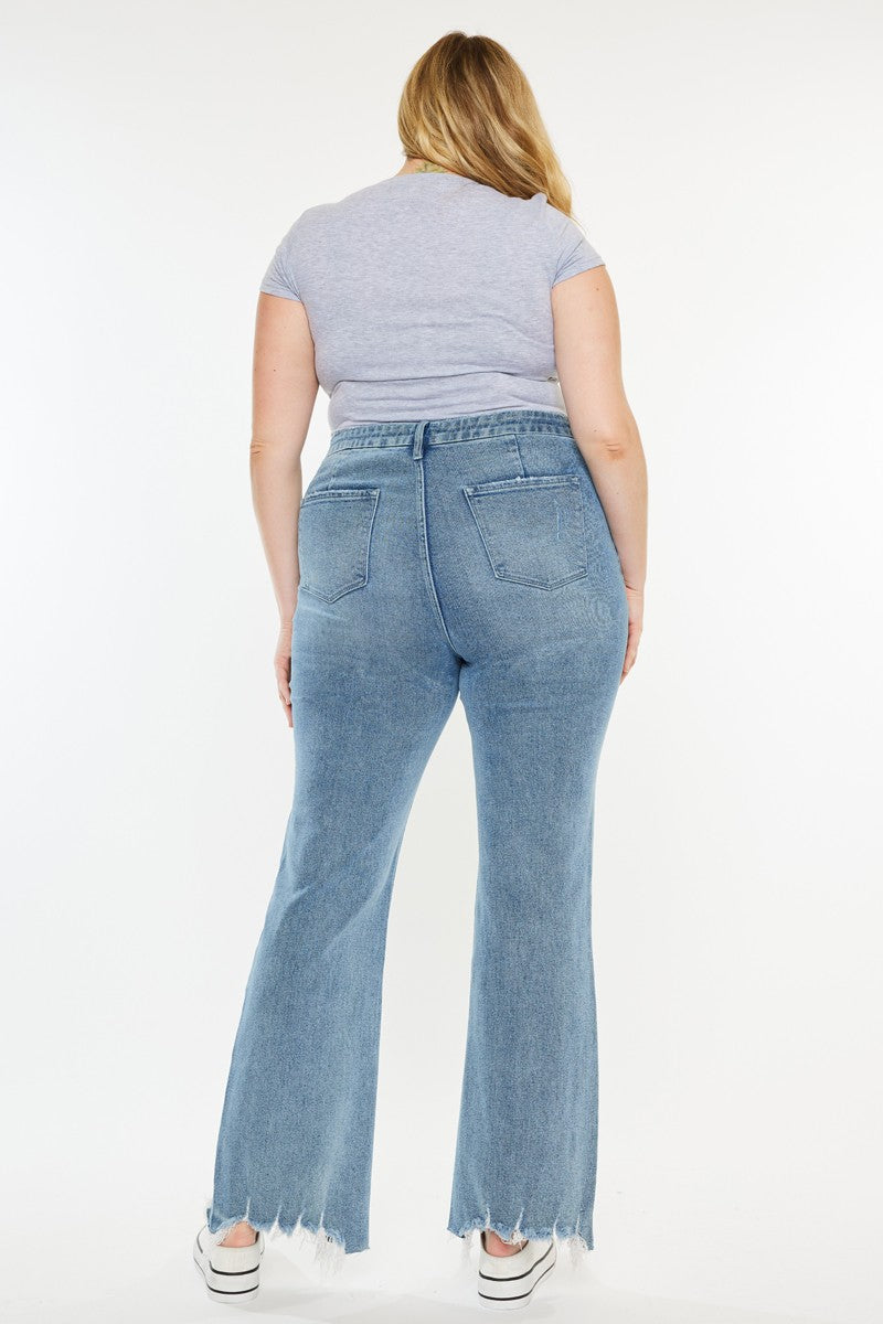 Curvy Grace High Rise Flare Jeans By Kan Can