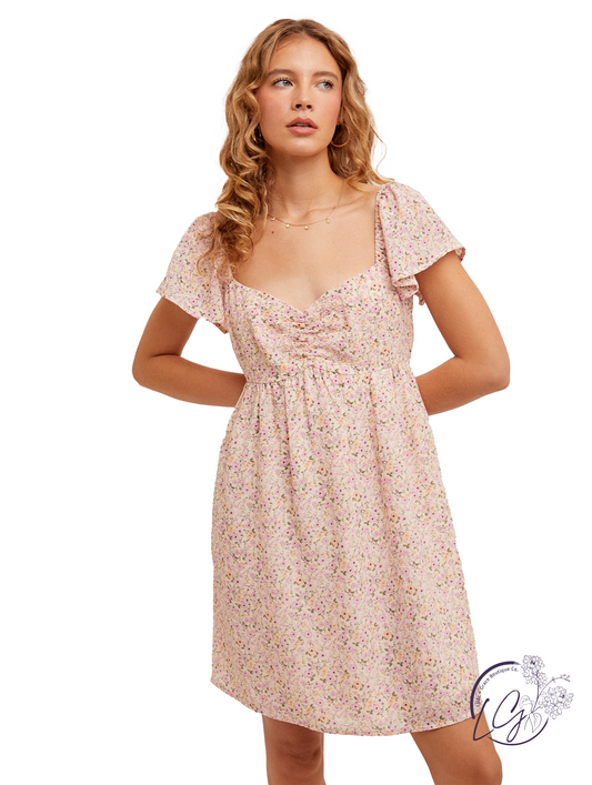 In Love Sweetheart Neckline Mini Dress