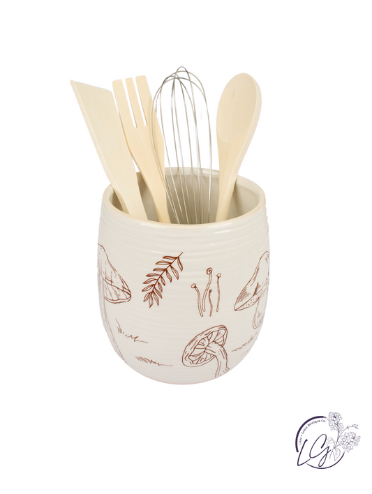 Ceramic Mushroom Untensil Holder