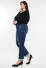Curvy Clara Mid Rise Slim Straight Pants By Kan Can