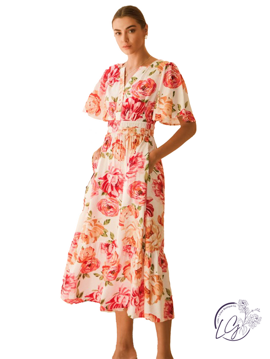 Curvy Fields Between Midi Dress