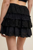 Lace Whispers Tiered Shorts With Ruffle Details