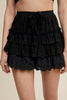 Lace Whispers Tiered Shorts With Ruffle Details