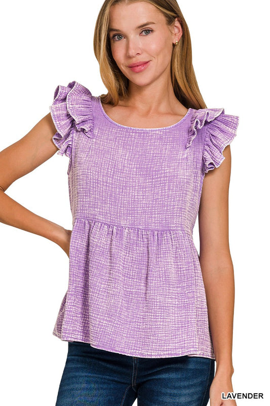 Lazy Afternoons Ruffle Blouse