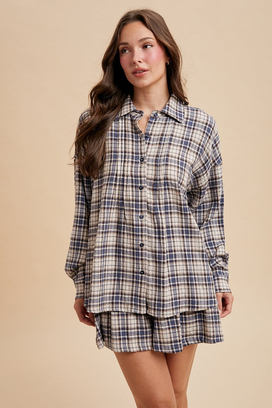 Soft Plaid Crinkle Gauze Set