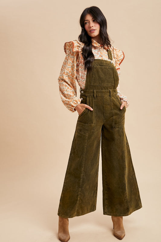 Saddle Sage Corduroy Overalls