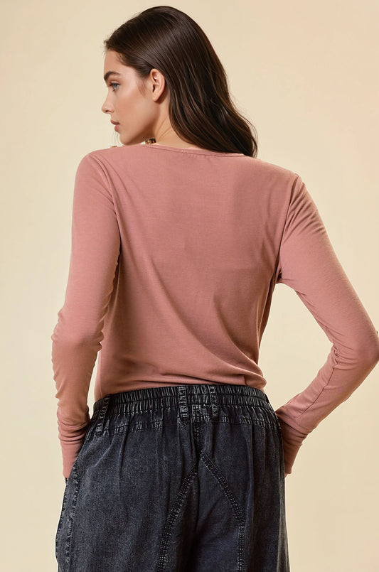 Rosewood Henley Top