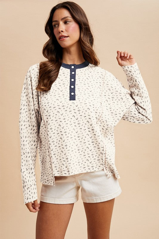 Coffee Run Henley Top