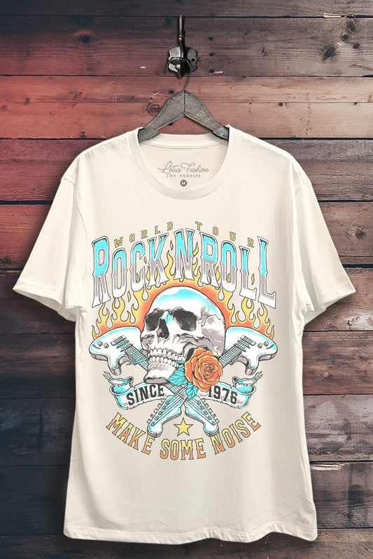Rock And Roll Make Some Noise Graphic Top