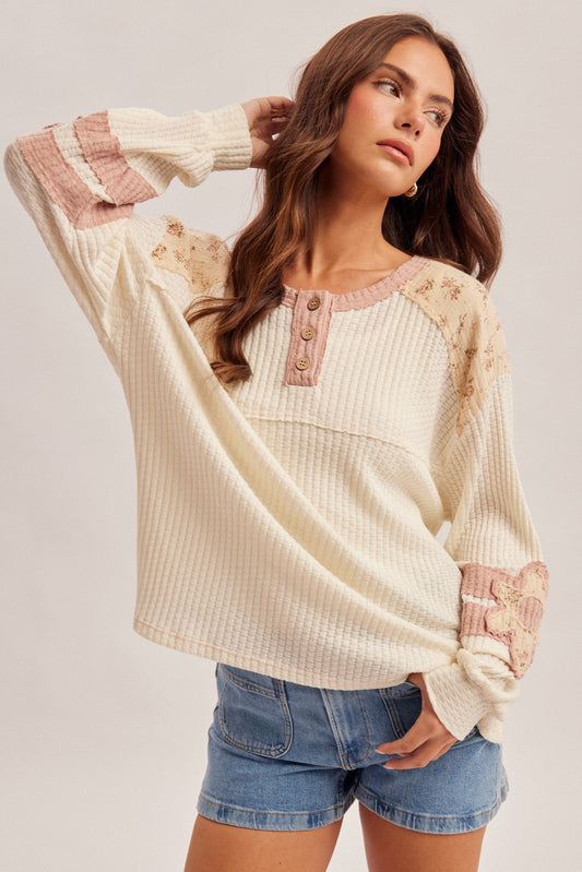 Rosy Waffle Long Sleeve