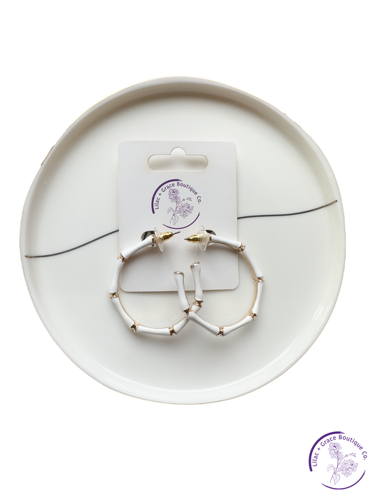 Bamboo Hoop Earrings