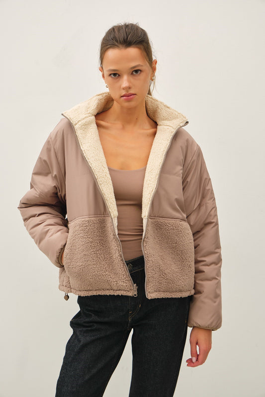 Reversible Sherpa Block Puffer