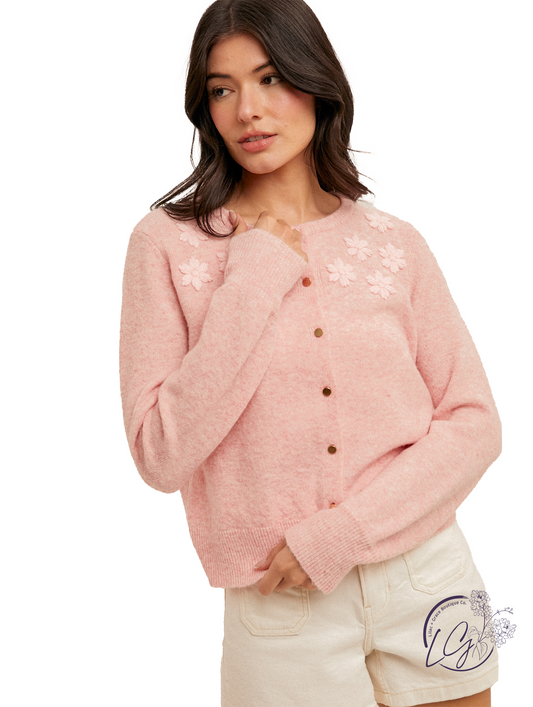 Echo Line Applique Cardigan