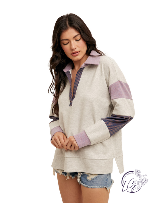 Lines Cross Jersey Pullover