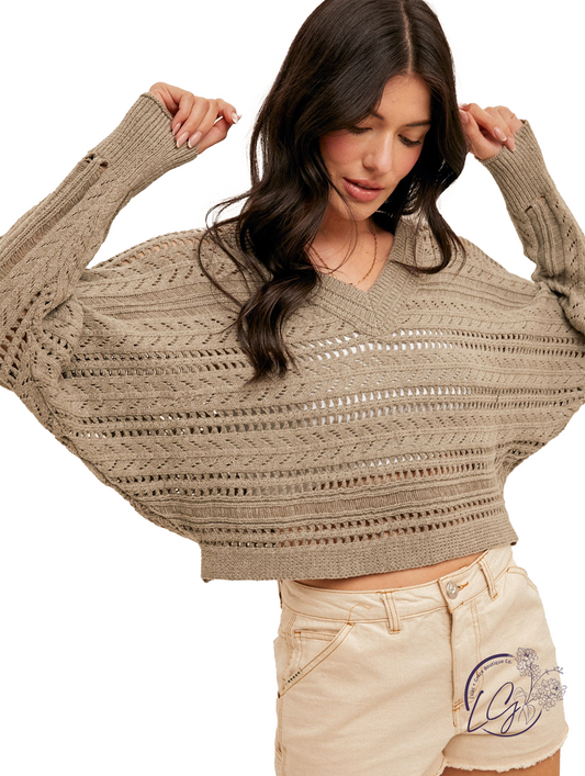 Signal on Low Crop Sweater