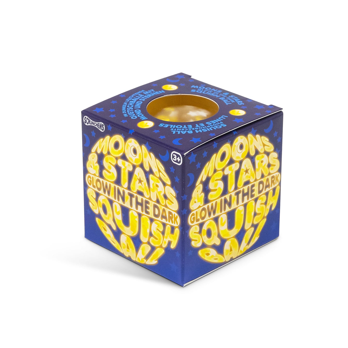 SCRUNCHEM MOON & STAR GLOW IN THE DARK SQUISH BALL