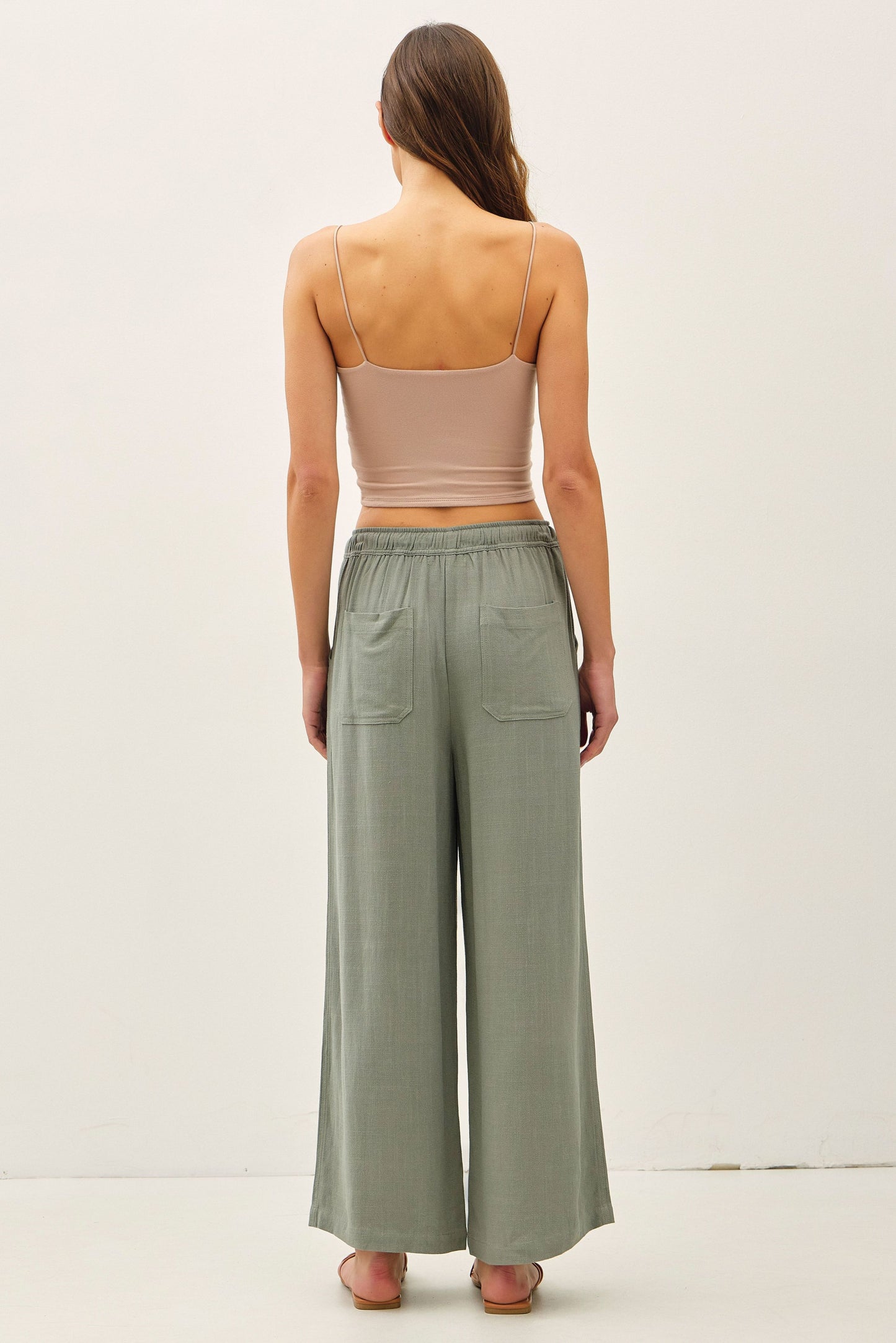 Sunwashed Linen Crop Pants