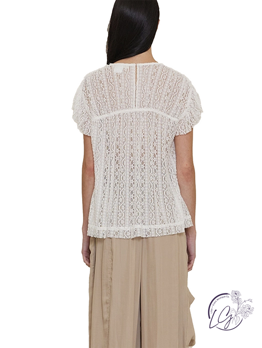 Live In Peace Ruffle Blouse