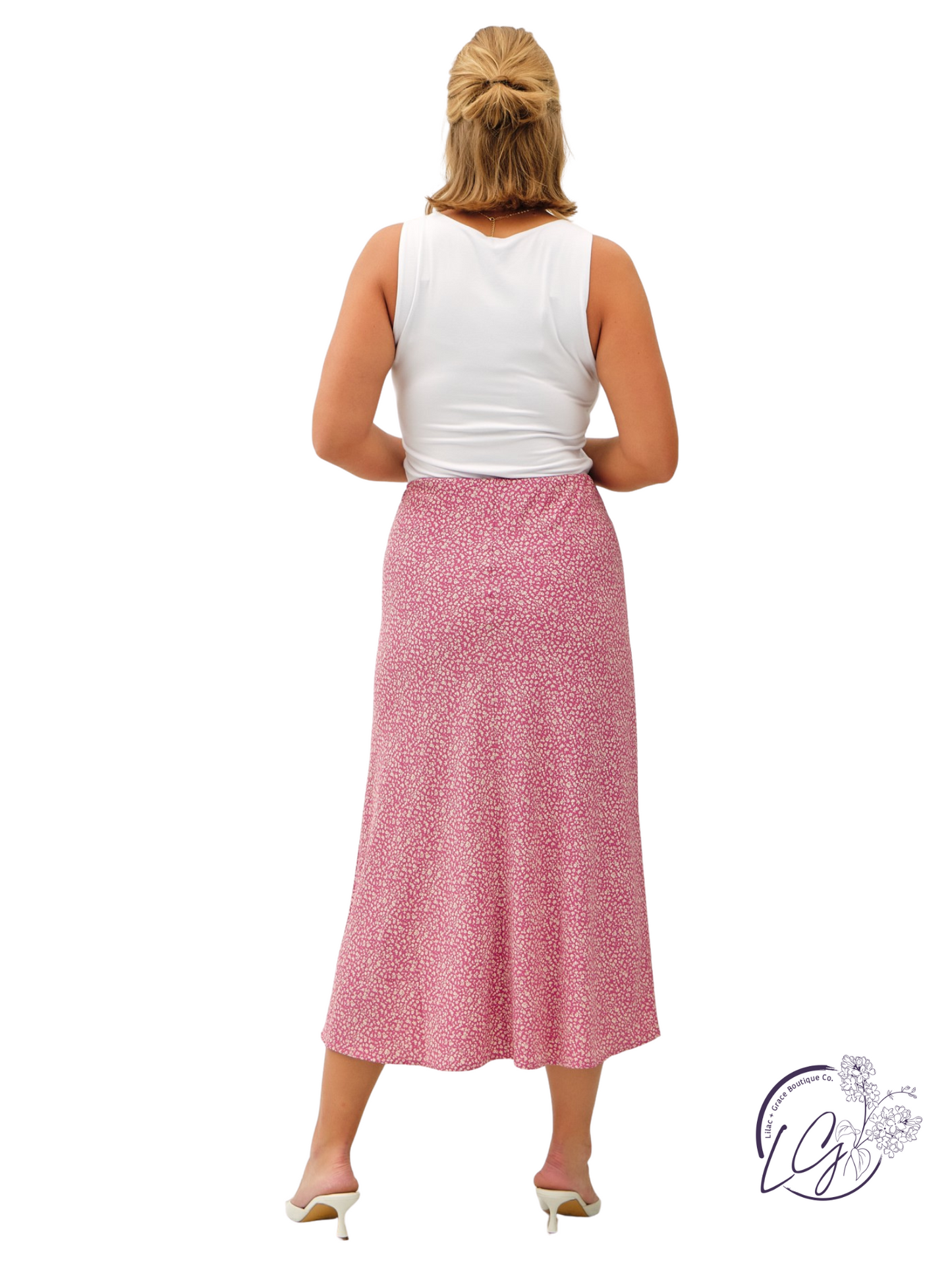 Curvy Efflorescing Comfort Midi Skirt