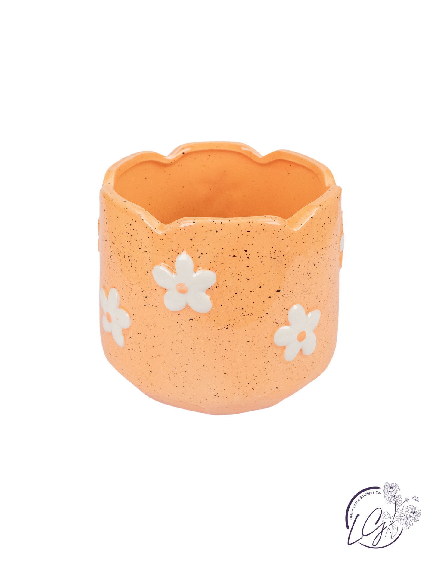 Garden Grace Ceramic Floral Pot with Drainage