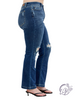 Curvy Pauline Mid Rise Hand Sand & Destroy Bootcut by Judy Blue