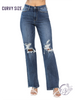 Curvy Jolene High Distressed Straight by Judy Blue