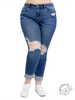 Curvy Massie High-Rise Wide-Leg Distressed by Judy Blue
