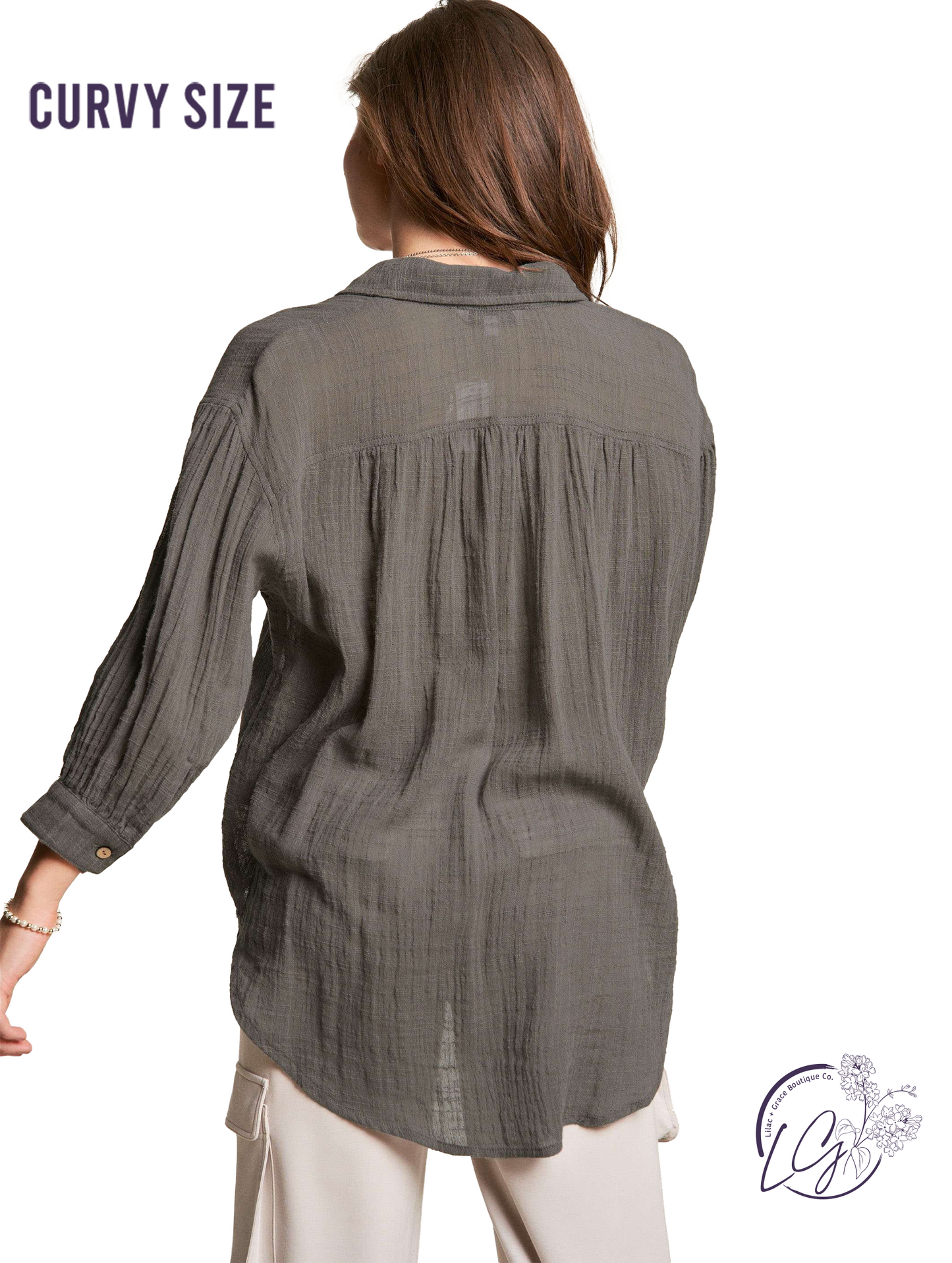 Curvy Entwined In Peace Shirt Top