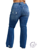 Curvy Delaney High-Rise Flare Distressed by Judy Blue