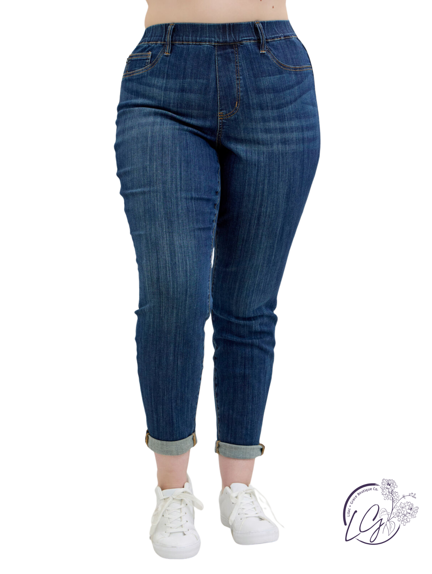 Curvy Naomi High Waist Pull On Jeans By Judy Blue