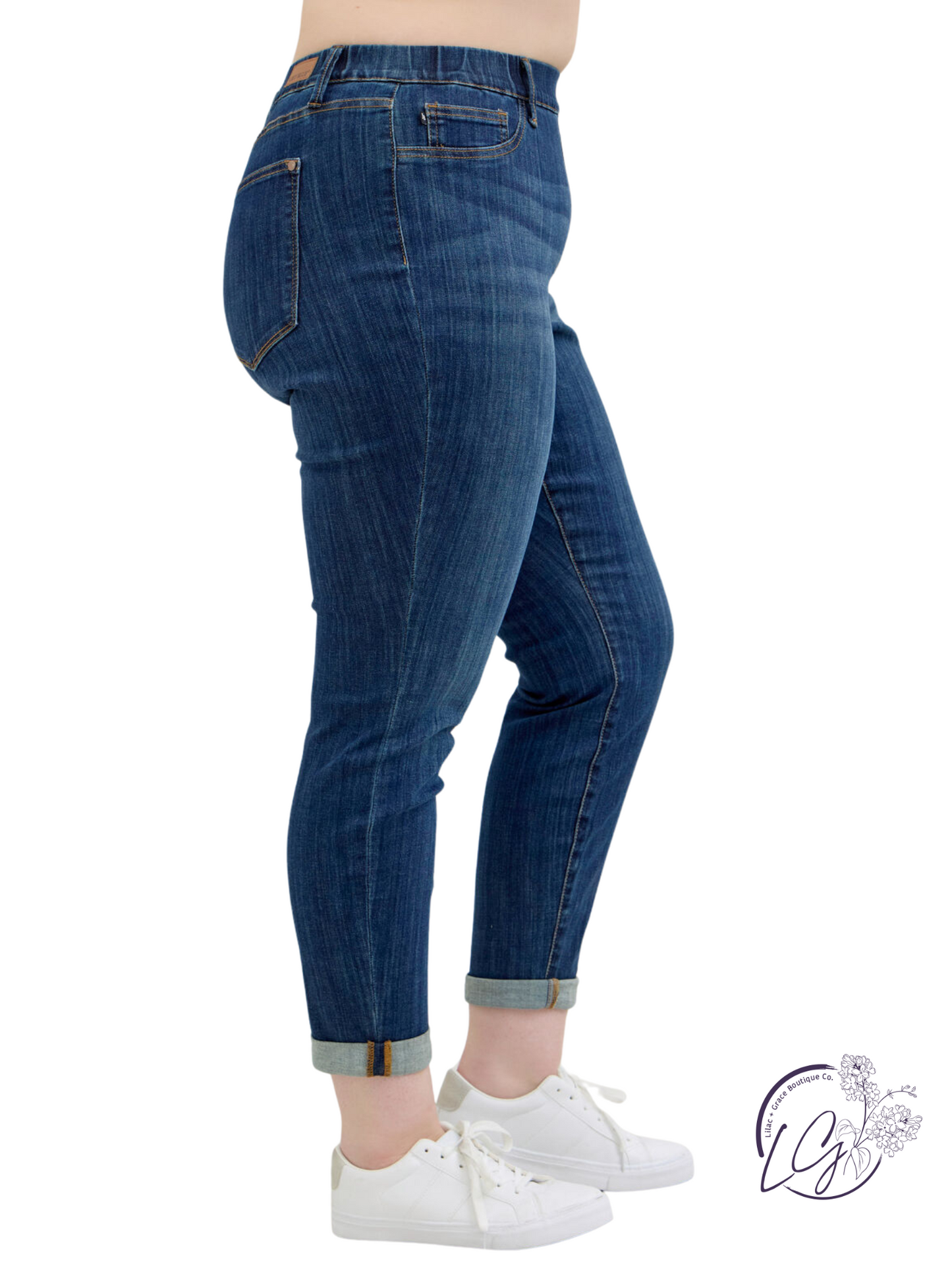 Curvy Naomi High Waist Pull On Jeans By Judy Blue