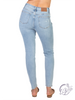 Curvy Celeste Mid-Rise Tummy Control Distressed Jeans by Judy Blue
