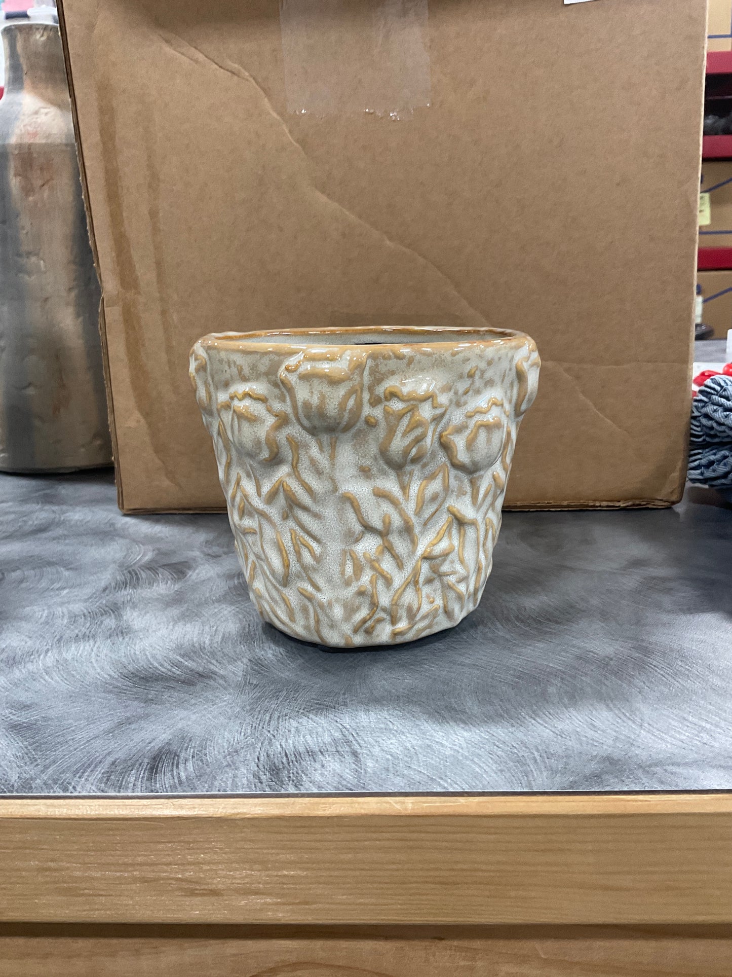 Tall White ceramic Pot