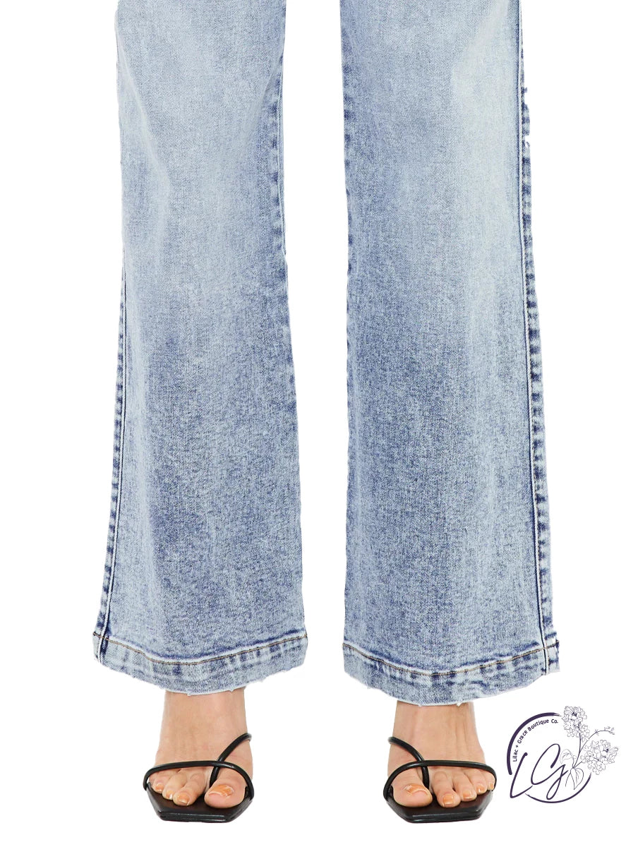 Cezanne Ultra High Rise 90's Wide Leg Flare Jean By Kancan