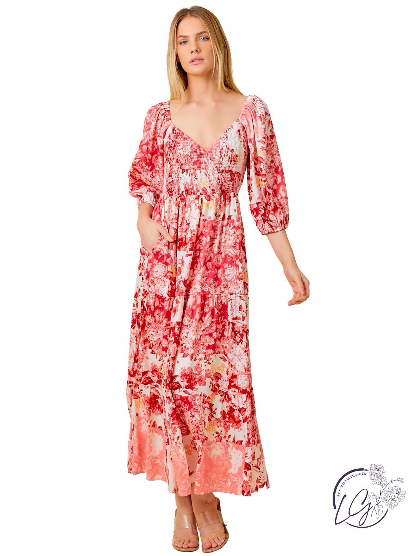 Tangerine Skies Drift Low Dress