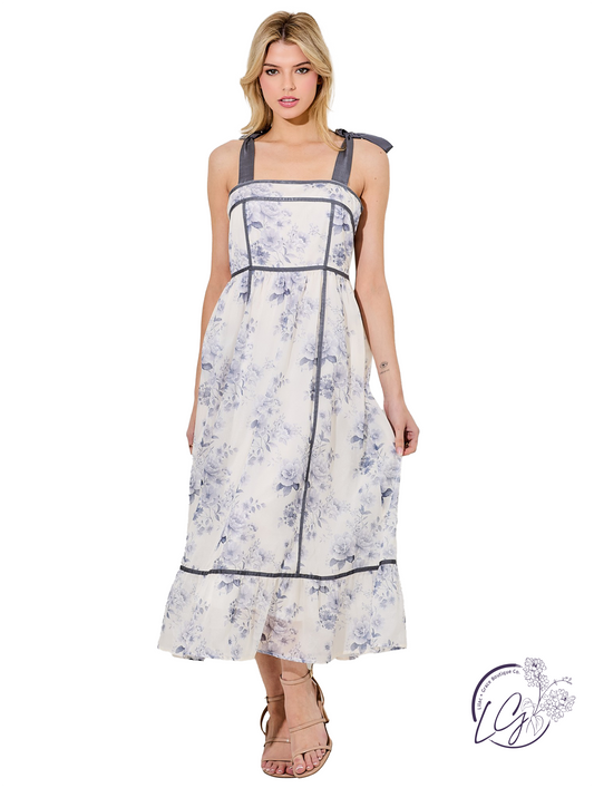 Shaded Trail Floral Maxi Dress