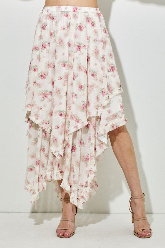 Slant of Dusk Midi Skirt