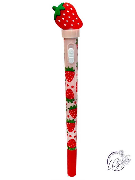Strawberry Spinning Led Light Up Pen