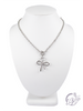 Bow & Crystal Pendant Necklace