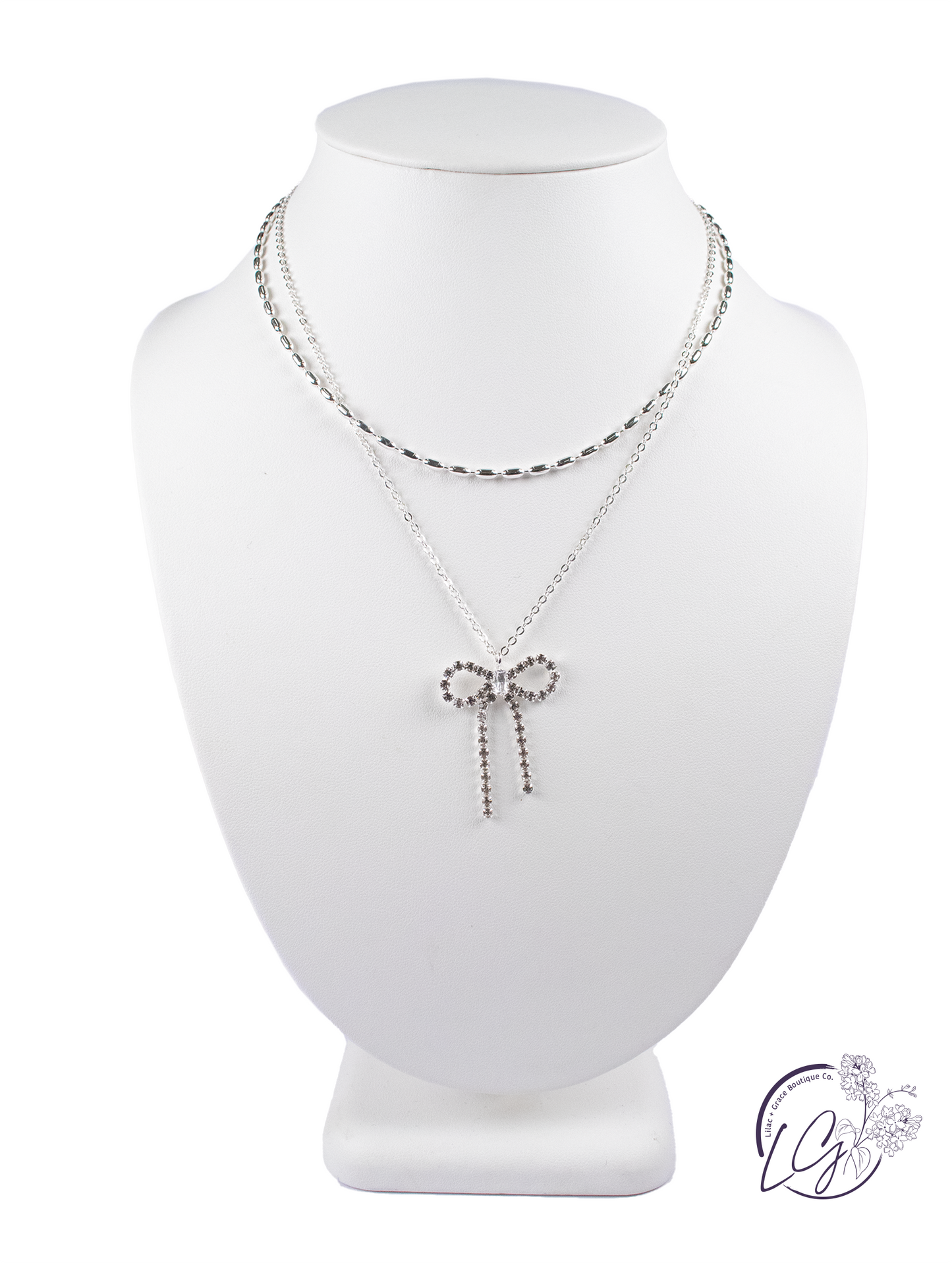 Dazzling Bow Necklace