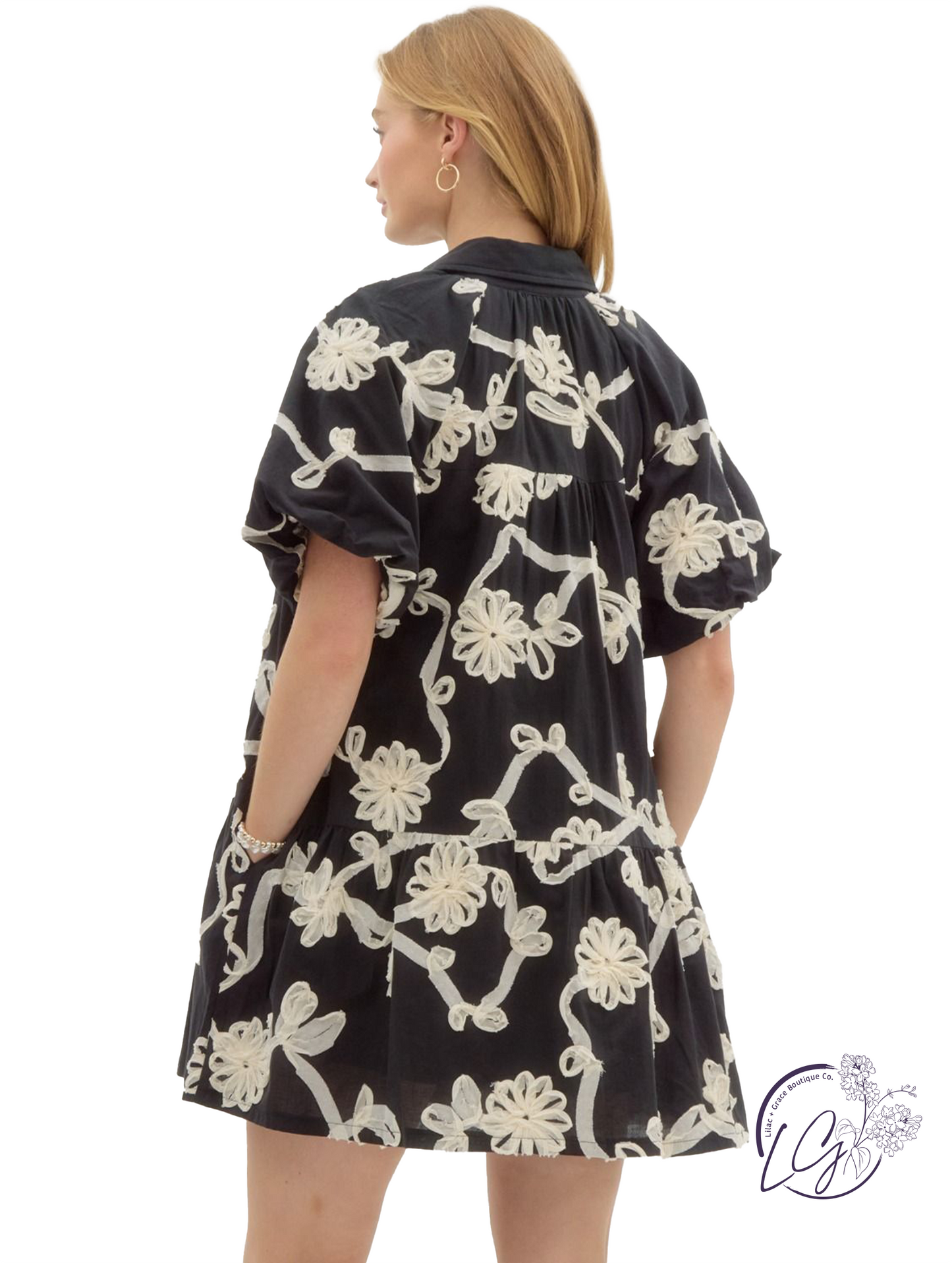 Vines Remember Button Mini Dress