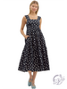 Dotspell Tiered Midi Dress