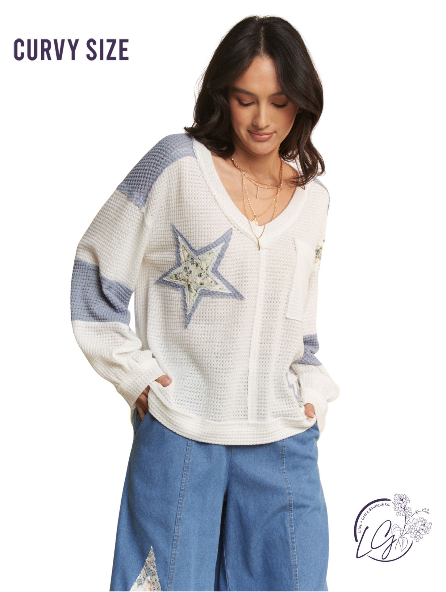 Curvy Turn the Page Knit Top