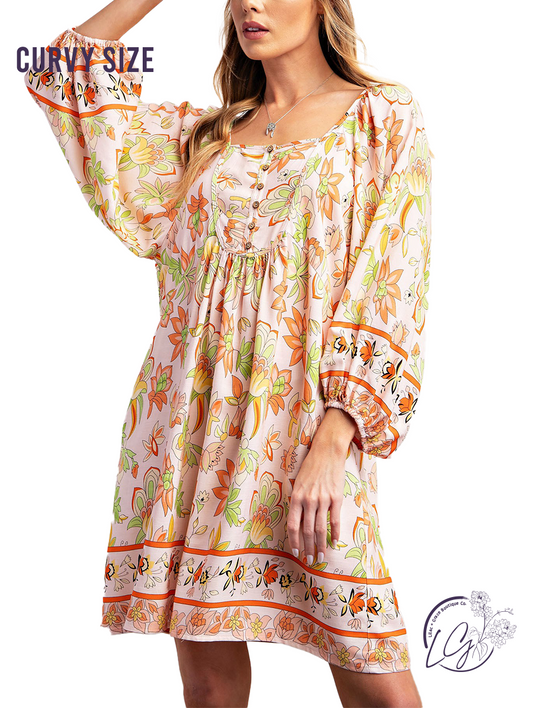 Curvy Radiant Edge Babydoll Dress