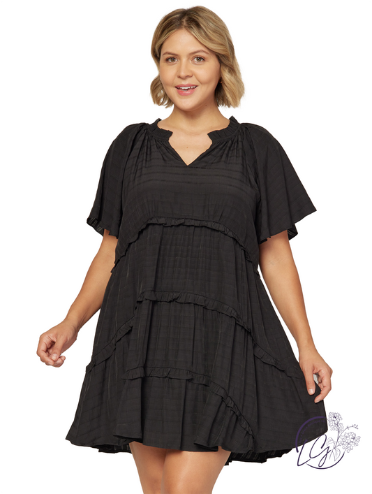Curvy My Kindness Tiered Dress